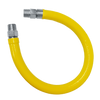 1 x 36" Male NPT Swivel Yellow Coated S/S Natural Gas Hose Assembly  ACM-100-GAS-SP36