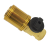 3/4" Brass Female Quick Disconnect Natural Gas Coupler w/Valve   ACM-BVQD-75
