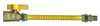3/8 x 24" Male NPT - Yellow Coated S/S Natural Gas Hose Assembly w/Ball Valve  ACS-375MBV-24