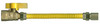 1/2 x 48" Female NPT - Yellow Coated S/S Natural Gas Hose Assembly w/Ball Valve  ACS-50FBV-48