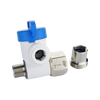 1/2 x 3/8 x 3/8" JG® White Polypropylene NPS Thread Cold Water Supply Angle Stop Valve  ASVPP6LF