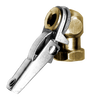 1/4" Brass Female NPT - Locking Schrader Valve Ball Chuck  BC-B-LH