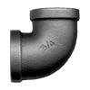 1-1/4" Sch. 40 Black Iron Female NPT 90° Elbow  BI-100-J
