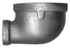 1-1/2 x 1" Sch. 40 Black Iron Female NPT 90° Reducing Elbow  BI-100-KH