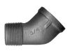 2" Sch. 40 Black Iron Male NPT - Female NPT 45° Street Elbow  BI-124-M