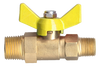 1/2 x 3/8" Brass 200 PSI Male NPT - Male NPT Utility Valve  BV1122-DC