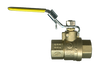 1" Forged Brass 150 PSI Female NPT Steam Approved Ball Valve w/Locking Handle  BV2103-H-LH
