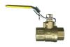 1-1/2" Forged Brass 150 PSI Female NPT Steam Approved Ball Valve w/Locking Handle  BV2103-K-LH