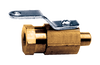 1/4 x 1/4" Brass 600 PSI Female NPT - Male NPT Miniature Ball Valve  BV3120-B