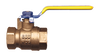 1-1/2" Forged Brass 600 PSI Female NPT Ball Valve w/Stainless Handle  BV4103-K-SSH