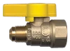 15/16" Forged Brass 5 PSI Male 45° SAE Flare - Female NPT Natural Gas Ball Valve  BV5046-15/16E