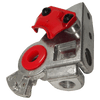 3/8" Red Emergency Female NPT Rear/Bottom Mount Glad Hand  GHM-E