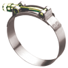 3.31 - 3.63" T-Bolt Clamp - S/S Band - Ferrous Bolt  HC3-350