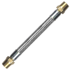 3/16 x 24" Male NPT PTFE Hose/Stainless Steel Cover Crimped Hose Assembly  HT4C24MP4MP4