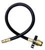 1/4 x 12" Male NPT - Male POL (CGA510) - Type I Nitrile Rubber Natural Gas Hose Assembly  I4C12MP4POLHW