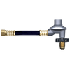 1/4 x 30" Female 45° SAE - Male POL (CGA510) - Type I Nitrile Rubber BBQ Hose Assembly w/Regulator  I4C30GRPOLHW