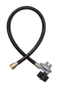 1/4 x 30" Female 45° SAE - Female QCC1 - Type I Nitrile Rubber BBQ Hose Assembly w/Regulator  I4C30GRQC