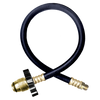 1/4 x 60" Male 45° SAE Inverted Flare - Male POL (CGA510) - Type I Nitrile Rubber Natural Gas Hose Assembly  I4C60MI4POLHW
