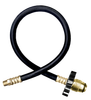 1/4 x 60" Male NPT - Male POL (CGA510) - Type I Nitrile Rubber Natural Gas Hose Assembly  I4C60MP4POLHW