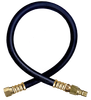 3/8 x 120" Female 45° SAE -  Male QD Hansen Nipple - Type I Nitrile Rubber Natural Gas Hose Assembly  I6C120FS6QDNP-HT