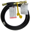 3/8 x 240" Female 45° SAE -  QD Nipple/Coupler - Type I Nitrile Rubber Natural Gas Hose Assembly w/Plug & Cap  I6C240FS6QDPC