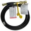 1/2 x 240" Female 45° SAE - QD nipple - Type I Nitrile Rubber Natural Gas Hose Assembly - w/Plug & Cap  I8C240FS6QDPC