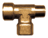 3/8 x 3/8 x 3/8" Lead Free Forged Brass Female NPT - Male NPT - Female NPT Tee  LF-107-C