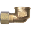 3/8 x 1/4" Lead Free Brass Compression - Female NPT  90° Elbow  LF-70-6B