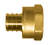 1 x 1" Lead Free Brass PEX Hose Barb - Female NPT Adapter  LF-PEX-126-18H