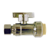 1/2 x 3/8" Lead Free Brass CTS - Compression Straight Shut Off Valve  LF-WSBF68-106