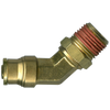 3/8 x 1/8" Brass DOT Push-To-Connect - Male NPT Swivel 45° Elbow  PC1474SW-6A
