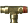 1/4 x 1/8 x 1/4" Brass Push-To-Connect - Male NPT Swivel - Push-To-Connect Tee  PC71SW-4A
