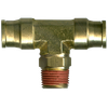 1/4 x 1/4 x 1/8" Brass Push-To-Connect - Push-To-Connect - Male NPT Swivel Tee  PC72SW-4A