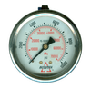 0-10000 PSI  - 2-1/2" Liquid Filled - Stainless Case - Brass Center Back Mount - Pressure Gauge  PG-10000CG25