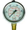 0-10000 PSI  - 2-1/2" Liquid Filled - Stainless Case - Brass Stem Mount - Pressure Gauge  PG-10000SG25