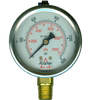 0-1000 PSI  - 2-1/2" Liquid Filled - Stainless Case - Brass Stem Mount - Pressure Gauge  PG-1000SG25