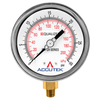 0-100 PSI  - 4" Dry - Stainless Case - Brass Stem Mount - Pressure Gauge  PG-100ZRSD4