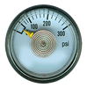 0-300 PSI  - 1-1/4" Dry - Stainless Case - Brass Center Back Mount - Pressure Gauge  PG-300CD125