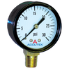 0-30 PSI  - 2-1/2" Dry - Steel Case - Brass Stem Mount - Pressure Gauge  PG-30SD25
