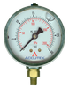 0-30 PSI  - 4" Liquid Filled - Stainless Case - Brass Stem Mount - Pressure Gauge  PG-30SG4