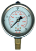 0-400 PSI  - 4" Liquid Filled - Stainless Case - Brass Stem Mount - Pressure Gauge  PG-400SG4