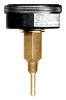 0-55 PSI  - 3-1/2" Dry - Steel Case - Brass Center Back Mount - Temperature & PSI Tridicator  PG-55/250CTR35-D