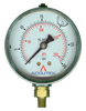 0-60 PSI  - 4" Liquid Filled - Stainless Case - Brass Stem Mount - Pressure Gauge  PG-60SG4