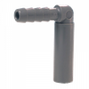 1/4 x 1/4" JG® Grey Acetal Male Stem - Hose Barb 90° Elbow  PI290808S