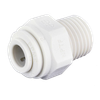 3/8 x 3/8" JG® White Polypropylene Push-To-Connect - Male NPT Connector  PP011223W