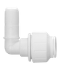 1/4 x 1/4" JG® White Polypropylene Male Stem - Push-To-Connect 90° Elbow  PP220808W