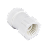 1/4 x 7/16"-24 JG® White Polypropylene Push-To-Connect - Female UNS Faucet Connector  PP3208U7W