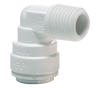 3/8 x 3/8" JG® White Polypropylene Push-To-Connect - Male NPT 90° Elbow  PP481223W