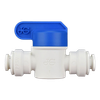 1/4" JG® White Polypropylene Push-To-Connect Shut Off Valve  PPSV040808W