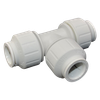 3/8" JG® White Polysulfone CTS Twist Lock Tee  PSEI0216